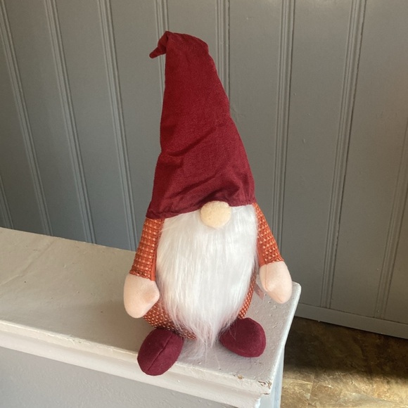 BNWT- 17.5”x 7.5”- Adorable- Red & Orange- Fall Harvest Gnome Decoration - Picture 14 of 17
